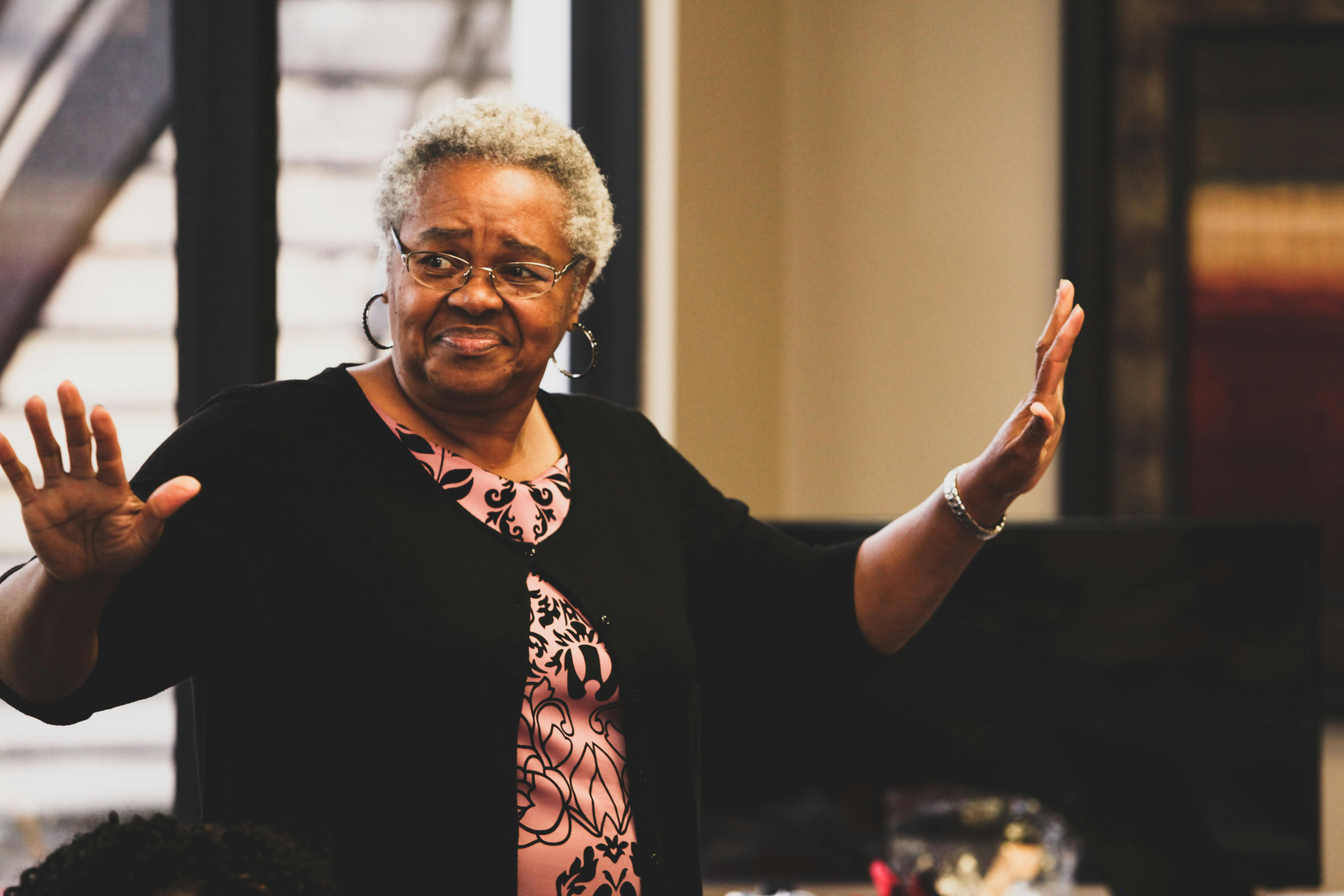 Speaker presenting research and thought leadership