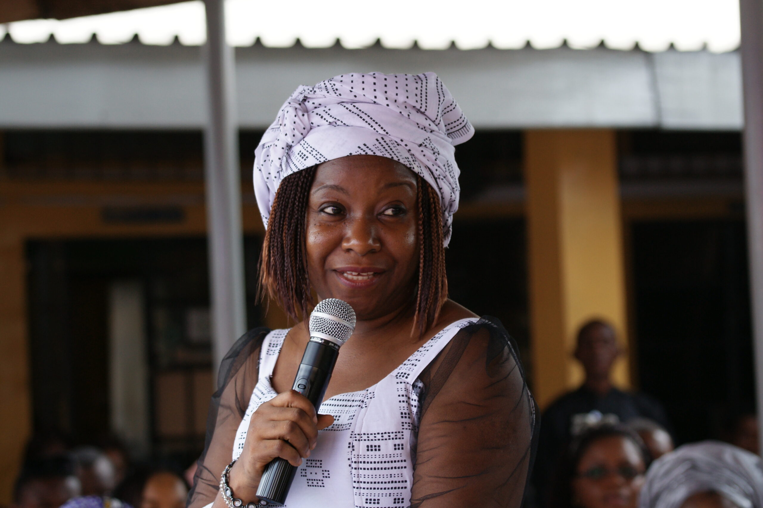 Dr Zibah Nwako speaking at an event